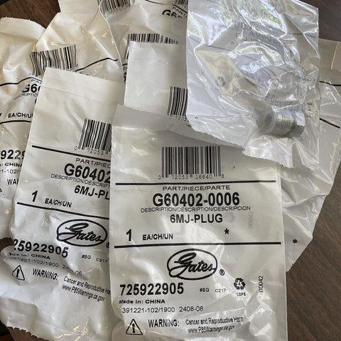 (13) Gates 6MJ-PLUG - G60402-0006 Hydraulic Hose Adapter