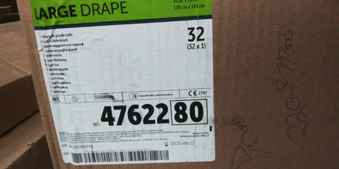 (1 Case of 32) Halyard Large Drape, 76 in. x 55 in,47622-Mega Mart Warehouse