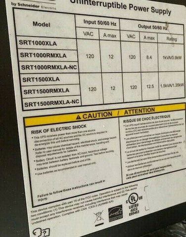 NEW APC BY SCHNEIDER ELECTRIC SRT1000RMXLA-NC Smart UPS SRT 1000VA RM-Mega Mart Warehouse