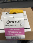 (5 PC CASE) PRO-FLEX 1/2" FIP x 1/2" Flare Gas Ball Valve, One-Piece SHIPS FREE