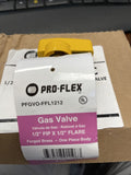(5 PC CASE) PRO-FLEX 1/2" FIP x 1/2" Flare Gas Ball Valve, One-Piece SHIPS FREE