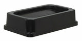 (4/CUSTODIA) Continental 7325BK Black Drop-Shot Lid For Wall Hugger Receptacle