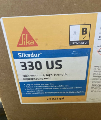 (2 PC CASE - .035 GAL EACH) SIKADUR 330 HIGH STRENGTH IMPREGNATING RESIN-Mega Mart Warehouse