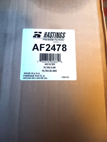 HASTINGS AF2478 PREMIUM AIR FILTER (FREE SHIPPING)
