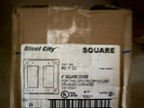 BRAND NEW Pack of 25   RS 17 CC 4" Square Cover 2-GFI Receptacle