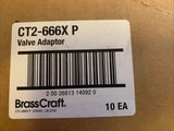 NEW BrassCraft Valve Adaptor 3/8"x3/8"x3/8" OD Compression CT2-666XP (10 PC BOX)
