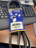 GENUINE NAPA GATES POWER-FIT V-RIBBED BELT 6K905, 25-060905, K060905, 5060905