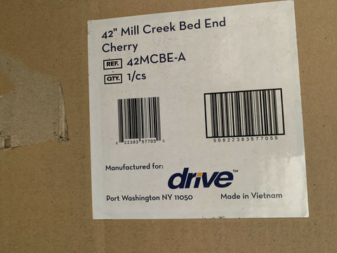 NEW Drive Medical 42” Mill Creek Bed End, Cherry 42MCBE-A
