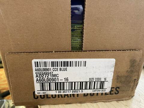 BRAND NEW A60L000901 CCE BLUE 2  COLORANT BOTTLES AD2721MC