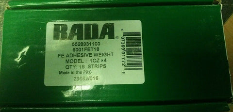 (1 BOX OF 18 STRIPS) BADA Poly Coated Truck Tape-A-Weight 18 Strips 6001FET18-Mega Mart Warehouse