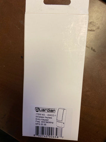 NEW Guardian Wireless Keyless Entry Keypad item# WKCC-1 303/309MHZ-Mega Mart Warehouse