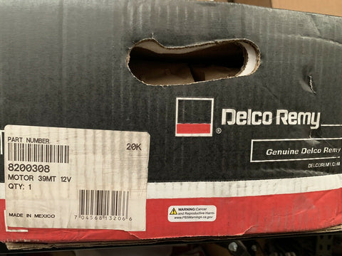 NEW Delco Remy 8200308 39MT 12V Starter Motor