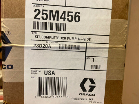 NEW GENUINE OEM 25M456 A-Side 120 Pump Rebuild Kit, Complete Graco, PMC, Gusmer-Mega Mart Warehouse-Ultimate Unclaimed Freight Buyer and Seller Specialists