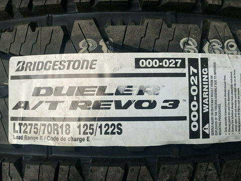 (2) NEW BRIDGESTONE DUELER A/T REVO 3 000-027 LT275/70R18 125/122S-Mega Mart Warehouse
