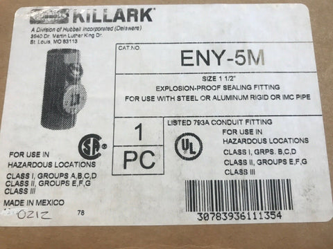 Hubbell Killark ENY-5M Sealed Fitting 1-1/2" Female/Female-Mega Mart Warehouse-Ultimate Unclaimed Freight Buyer and Seller Specialists