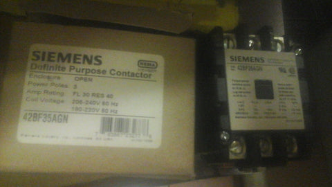 Siemens 42BF35AGN Definite Purpose Contactor New FREE SHIPPING-Mega Mart Warehouse-Ultimate Unclaimed Freight Buyer and Seller Specialists