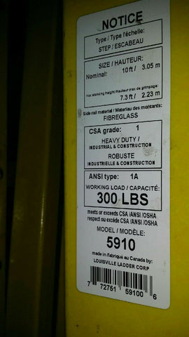Louisville Featherlite Heavy Duty Fibreglass "Grate" Stepladder - 5900 Series-Mega Mart Warehouse-Ultimate Unclaimed Freight Buyer and Seller Specialists