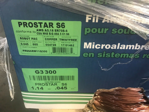 ROBOTIC MIG WELDING WIRE MS 70S6 045 (660 LBS BX) ProStar - PRSS6RW11Q300-Mega Mart Warehouse-Ultimate Unclaimed Freight Buyer and Seller Specialists