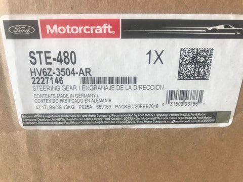 Original OEM MOTORCRAFT STE-480 HV6Z-3504-AR Equipo - Estante y Piñón Volante