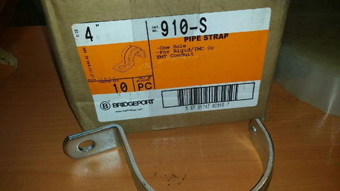 Bridgeport 910-S 4 in. Steel One Hole Rigid Conduit and IMC Steel Straps-Mega Mart Warehouse-Ultimate Unclaimed Freight Buyer and Seller Specialists