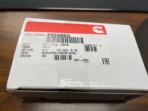 GENUINE OEM CUMMINS MAIN BEARING 4955865 **FREE SHIPPING**