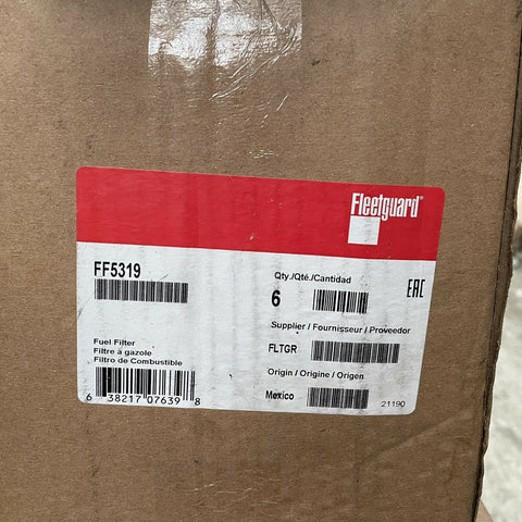 Fleetguard FF5319 Fuel Filter Cummins Caterpillar 1R0749 (PACK OF 6)