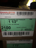 Case Of 25- Charlotte Pipe 1 1/2 Sch 40 Pressure Coupling SxS-Mega Mart Warehouse