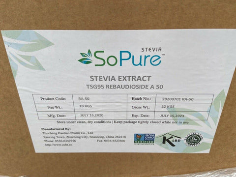 NEW SOPURE Stevia Extract Powder, Non-GMO Verified - 10KG / 22lbs, EXP;7/15/23-Mega Mart Warehouse-Ultimate Unclaimed Freight Buyer and Seller Specialists