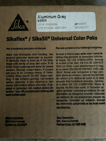 (16) SIKA / SIKASIL UNIVERSAL COLOR PAKS ALUMINUM GREY 92809