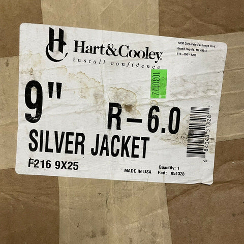 NEW F214925 Hart & Cooley 9" R-4.2 Insulated Duct,