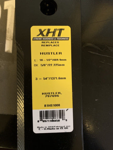 XHT Replacement HUSTLER MOWER BLADE B1HS1008  18 1/2" (3 pack)