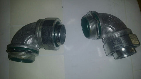 (5) Cooper Crouse-Hinds 1 1/2" 90 Degree Liquidtight Fittings Model # LTB15090G-Mega Mart Warehouse-Ultimate Unclaimed Freight Buyer and Seller Specialists