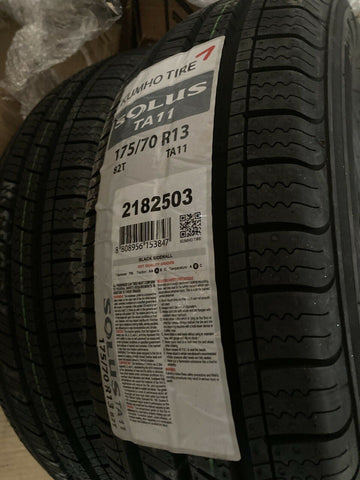 NEW (SET OF 2) 175/70R13 Kumho Solus TA11 82T Tire-Mega Mart Warehouse