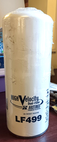 HASTINGS LF499 HIGH VELOCITY DUAL FLOW OIL FILTER  (FREE SHIPPING)