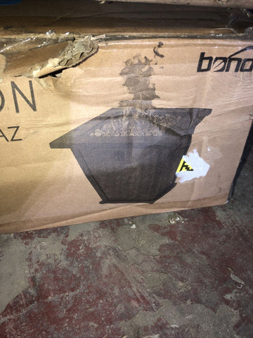 Bond Olivera Collection Fire Pit 28 In. Square Steel Gas #51843 NEW-Mega Mart Warehouse-Ultimate Unclaimed Freight Buyer and Seller Specialists