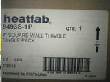 NEW HeatFab 9493S-1P - 4" Square Face Horizontal Wall Thimble-Mega Mart Warehouse-Ultimate Unclaimed Freight Buyer and Seller Specialists