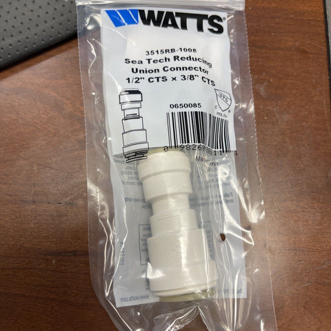 WATTS 3515RB-1008, 0650085 SEA TECH REDUCING UNION CONNECTOR 1/2" CTS X 3/8" CTS