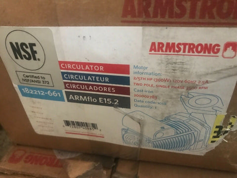 182212-661 - Armstrong Pumps 182212-661 - ARMflo E15.2 Cast Iron-Mega Mart Warehouse-Ultimate Unclaimed Freight Buyer and Seller Specialists