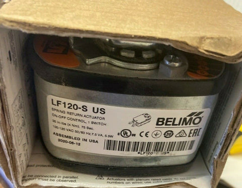 NEW Belimo LF120-S US Spring Return Damper Actuator, 35in-lb, 120VAC,-Mega Mart Warehouse-Ultimate Unclaimed Freight Buyer and Seller Specialists