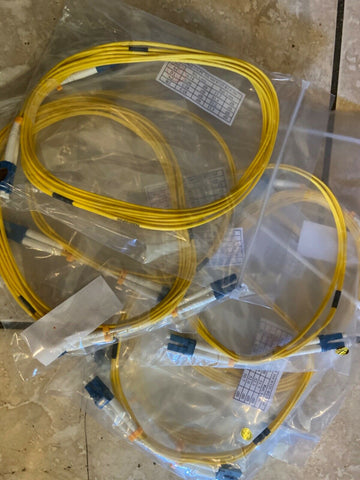 10 Fiber Jumpers, LC/UPC-LC/UPC,SM 9/125, 2MM, SX, 4 ft-Mega Mart Warehouse-Ultimate Unclaimed Freight Buyer and Seller Specialists