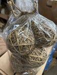 12 Piece Natural Brown Dried Reed Decorative Balls Accent Vase Bowl Filler