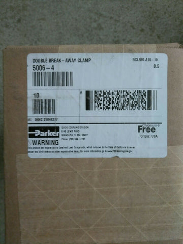 NEW Parker Pioneer Double Breakaway Clamps Hydraulic Couplings-Mega Mart Warehouse-Ultimate Unclaimed Freight Buyer and Seller Specialists