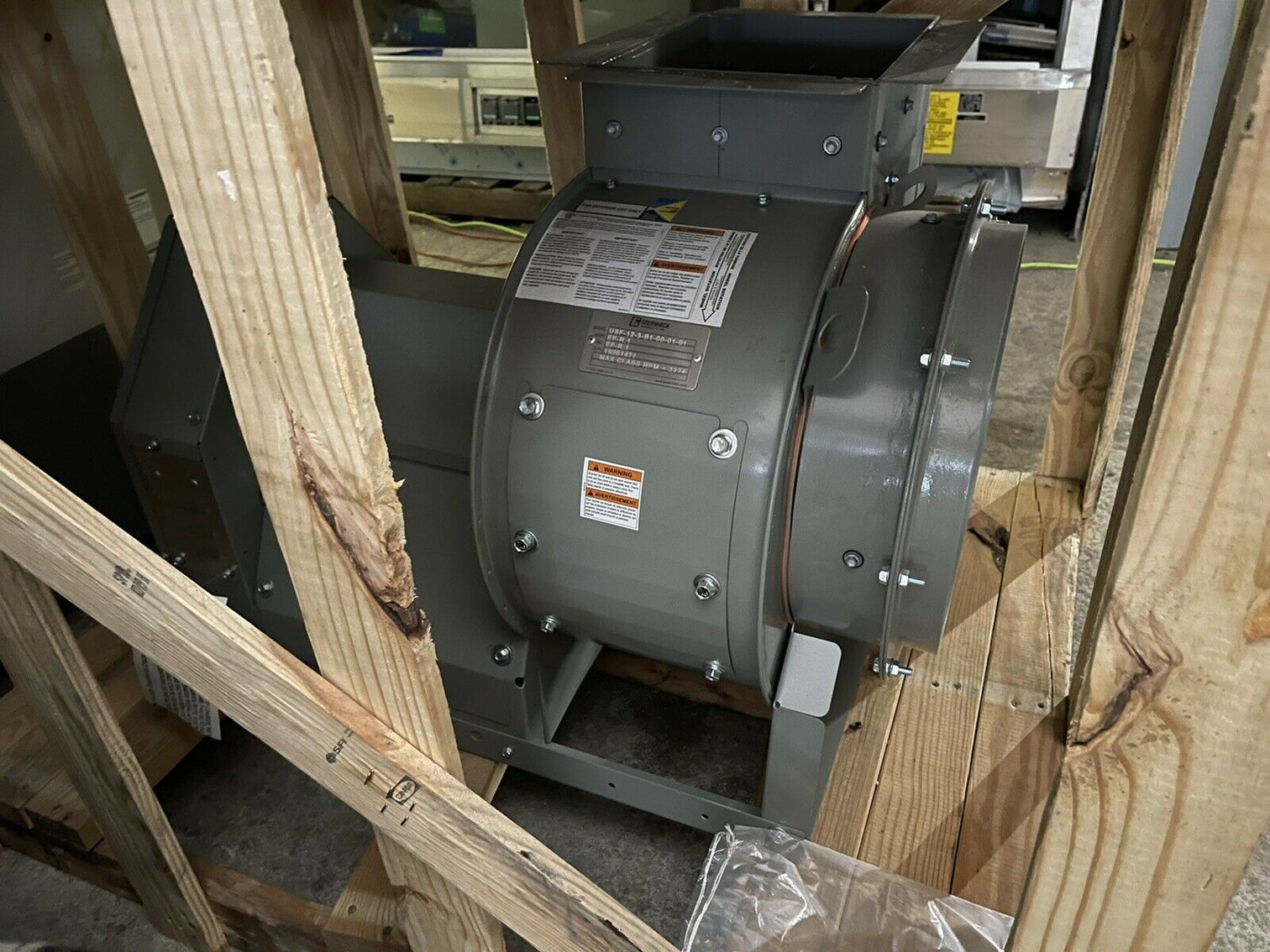NEW GREENHECK CENTRIFUGAL EXHAUST FAN BLOWER USF123B1000101,