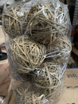12 Piece Natural Brown Dried Reed Decorative Balls Accent Vase Bowl Filler