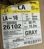 BRAND NEW LLQUATITE 26102  2"  50 FT   GRAY LIQUID TIGHT FLEXIBLE  METAL CONDUIT