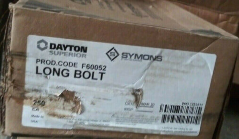 (1 CASE OF 250) DAYTON SUPERIOR LONG BOLT F60052-Mega Mart Warehouse-Ultimate Unclaimed Freight Buyer and Seller Specialists