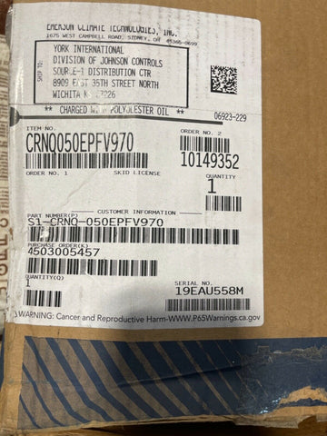 New Copeland 5 Ton 62,000 BTU Compressor CRNQ-050E-PFV-970 CRNQ050 208/230/1