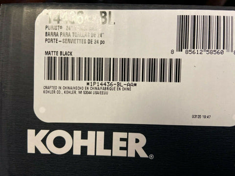 NEW Kohler K-14436-BL - Towel Bar Bathroom Hardware-Mega Mart Warehouse-Ultimate Unclaimed Freight Buyer and Seller Specialists