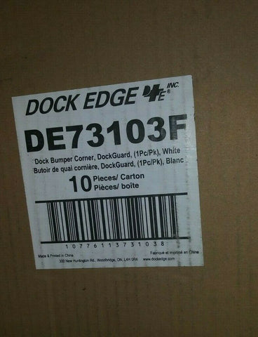 (1 CASE OF 10) NEW Dock Edge Bumper Corner Dock Guard, White DE73103F-Mega Mart Warehouse-Ultimate Unclaimed Freight Buyer and Seller Specialists