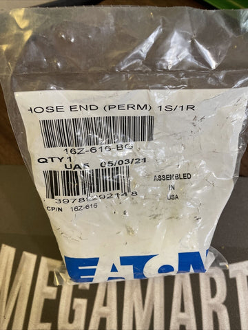 BRAND NEW 16Z-616 - Eaton Weatherhead Z Series Crimp Hose Fitting